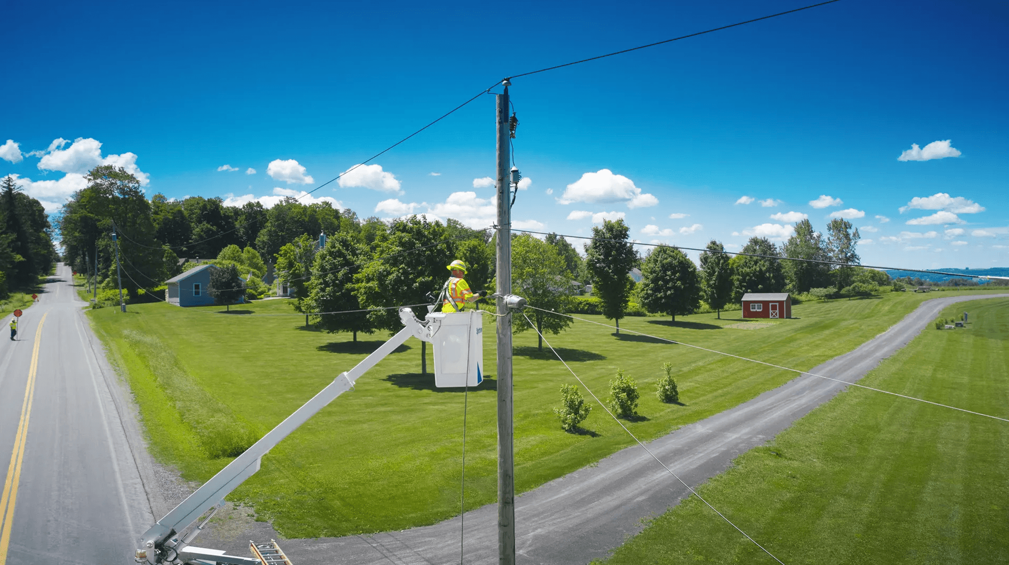 Utility Pole Spectrum Employee